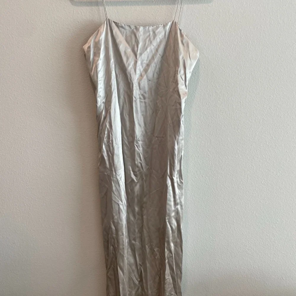 Theory Abbott Satin Slip Dress - Picture 6 of 8